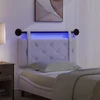 Pakabinamas lovos galvūgalis Su LED šviesa Kreminė Aksomas