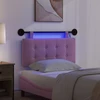 Pakabinamas lovos galvūgalis Su LED šviesa Rožinė Audinys