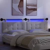 Pakabinamas lovos galvūgalis Su LED šviesa Balta Audinys