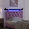Pakabinamas lovos galvūgalis Su LED šviesa Rožinė Audinys
