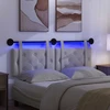 Pakabinamas lovos galvūgalis Su LED šviesa Balta Dirbtinė oda