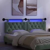 Pakabinamas lovos galvūgalis Su LED šviesa Jūrinė žalia Aksomas