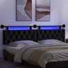 Pakabinamas lovos galvūgalis Su LED šviesa Juoda Aksomas