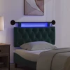 Pakabinamas lovos galvūgalis Su LED šviesa Tamsiai žalia