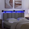 Pakabinamas lovos galvūgalis Su LED šviesa Tamsiai pilka