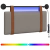 Pakabinamas lovos galvūgalis Su LED šviesa Taupe Antikinis PU