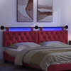Pakabinamas lovos galvūgalis Su LED šviesa Vyno raudona Aksomas