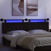 Pakabinamas lovos galvūgalis Su LED šviesa Juoda Audinys