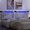 Pakabinamas lovos galvūgalis Su LED šviesa Balta Dirbtinė oda