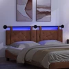Pakabinamas lovos galvūgalis Su LED šviesa Ruda Antikinis PU