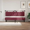 Pakabinamas lovos galvūgalis Su LED šviesa Vyno raudona Audinys