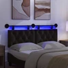 Pakabinamas lovos galvūgalis Su LED šviesa Juoda Aksomas