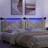 Pakabinamas lovos galvūgalis Su LED šviesa Kreminė Dirbtinė oda