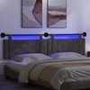 Pakabinamas lovos galvūgalis Su LED šviesa Juoda Antikinis PU