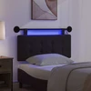 Pakabinamas lovos galvūgalis Su LED šviesa Juoda Dirbtinė oda