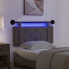 Pakabinamas lovos galvūgalis Su LED šviesa Pilka Dirbtinė oda