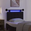 Pakabinamas lovos galvūgalis Su LED šviesa Juoda Audinys