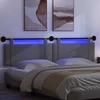 Pakabinamas lovos galvūgalis Su LED šviesa Tamsiai pilka