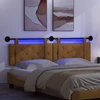 Pakabinamas lovos galvūgalis Su LED šviesa Ruda Aksomas