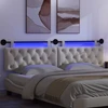 Pakabinamas lovos galvūgalis Su LED šviesa Kreminė Aksomas