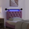 Pakabinamas lovos galvūgalis Su LED šviesa Violetinė Aksomas