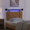 Pakabinamas lovos galvūgalis Su LED šviesa Ruda Aksomas
