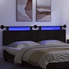 Pakabinamas lovos galvūgalis Su LED šviesa Juoda Audinys
