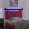 Pakabinamas lovos galvūgalis Su LED šviesa Vyno raudona Aksomas