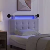 Pakabinamas lovos galvūgalis Su LED šviesa Balta Audinys