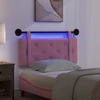 Pakabinamas lovos galvūgalis Su LED šviesa Rožinė Aksomas