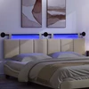 Pakabinamas lovos galvūgalis Su LED šviesa Kreminė Audinys