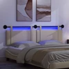 Pakabinamas lovos galvūgalis Su LED šviesa Kreminė Audinys