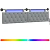 Pakabinamas lovos galvūgalis Šviesiai pilka Audinys