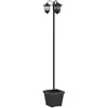 Pakabinamas šviestuvas 3-Head Lamp Post Juoda 32 x 32 x 188 cm Aliuminis ir ABS