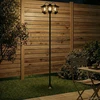 Pakabinamas šviestuvas 3-Head Lamp Post Juoda 16 x 16 x 187 cm Aliuminis ir ABS
