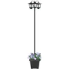 Pakabinamas šviestuvas 3-Head Lamp Post with Planter Juoda 32 x 32 x 188 cm