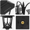 Pakabinamas šviestuvas 3-Head Lamp Post Juoda 16 x 16 x 187 cm Aliuminis ir ABS