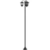 Pakabinamas šviestuvas 3-Head Lamp Post Juoda 16 x 16 x 187 cm Aliuminis ir ABS