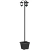 Pakabinamas šviestuvas 3-Head Lamp Post with Planter Juoda 32 x 32 x 188 cm