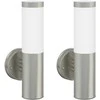 Sieninis šviestuvas Lauko sieninė lemputė 2 pcs Sidabro 15 x 7,5 x 33 cm