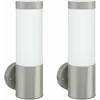 Pakabinamas šviestuvas Lauko sieninė lemputė 2 pcs Sidabro 12 x 8,5 x 27 cm