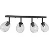 Pakabinamas šviestuvas Lubų prožektorius Juoda 73.5 x 13 x 26 cm Stiklas ir metalas