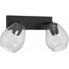 Pakabinamas šviestuvas Lubų prožektorius Juoda 33 x 13 x 26 cm Stiklas ir metalas