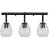 Pakabinamas šviestuvas Lubų prožektorius Juoda 54 x 13 x 26 cm Stiklas ir metalas