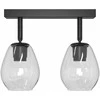 Pakabinamas šviestuvas Lubų prožektorius Juoda 33 x 13 x 26 cm Stiklas ir metalas