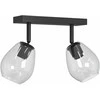 Pakabinamas šviestuvas Lubų prožektorius Juoda 33 x 13 x 26 cm Stiklas ir metalas