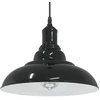 Pakabinamas šviestuvas, reguliuojamo aukščio, E27, blizgios juodos spalvos, Ø 31 cm, metalas