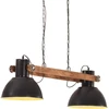 Pakabinamas šviestuvas, visiškai juodas, 109cm, 25W, E27