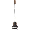 Pakabinamas šviestuvas, visiškai juodas, 109cm, 25W, E27