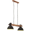 Pakabinamas šviestuvas, visiškai juodas, 109cm, 25W, E27